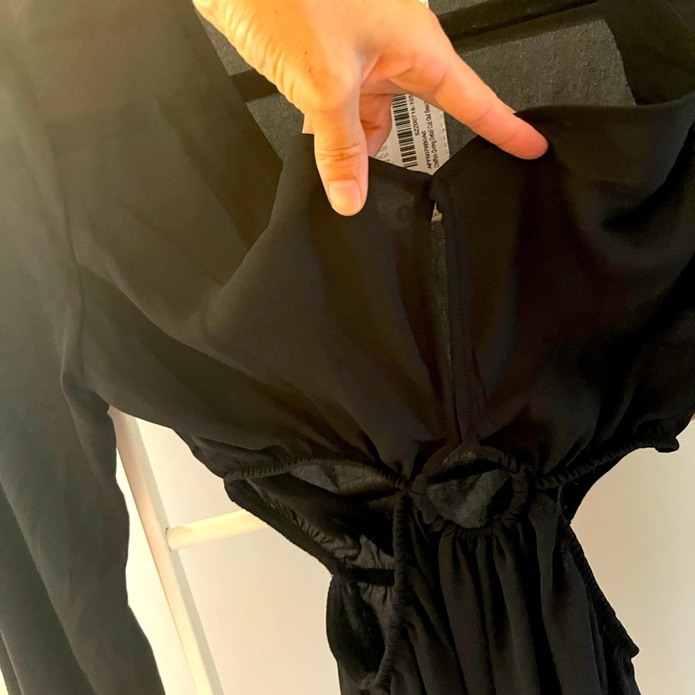 Sheer black mini dress/beach cover up